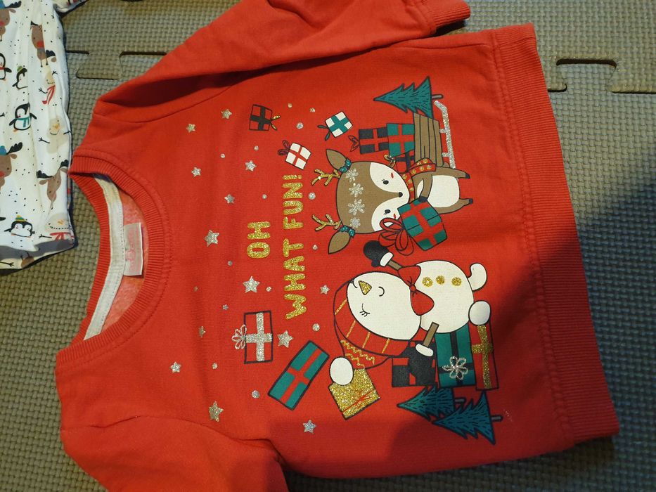 Ubranka świąteczne bluza body na gwiazdkę 86