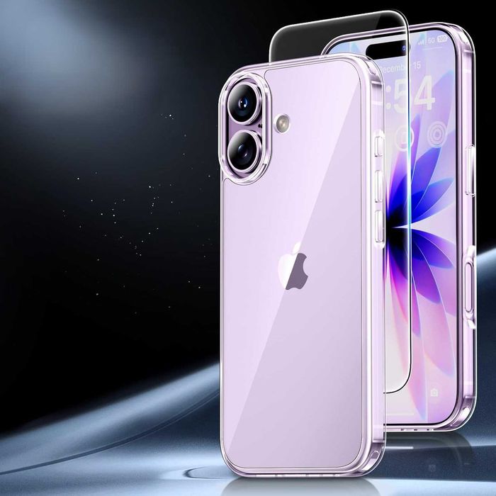 Etui iPhone 17 TAURI + szkło 9H przezroczyste slim