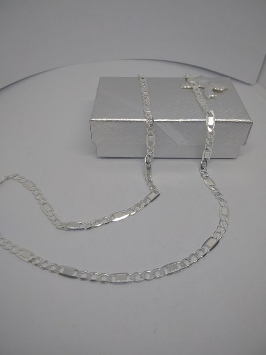 Srebrny męski łańcuszek srebro 925 długość 60 cm   381