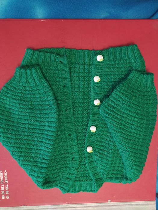 Дитячий вязаний костюм ручної роботи для хлопчика і дівчинки