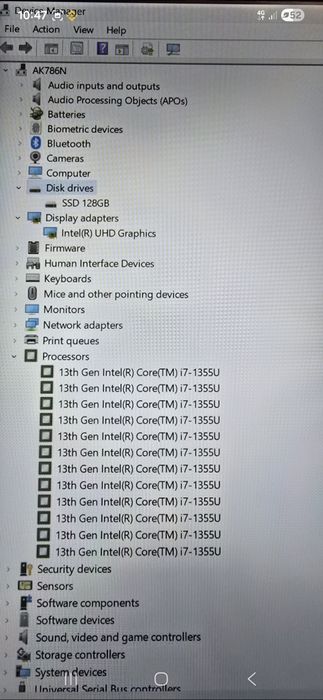 Новый ноут Intel i7 1355U/16Gb