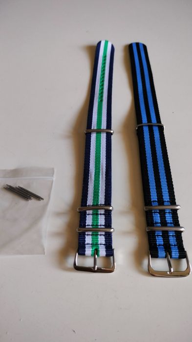 Pasek nato do zegarka  22mm nylon 2 sztuki + teleskopy