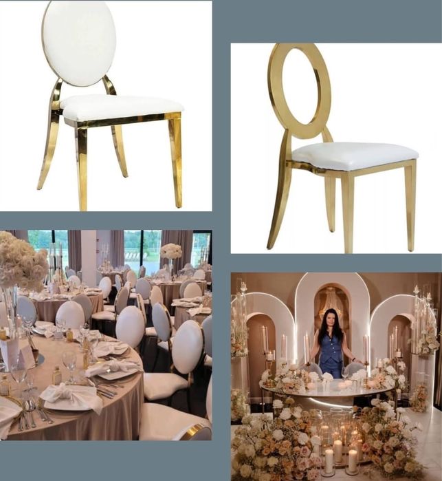 Krzesla wesele glamour wypożyczalnia krzeseł oback Dior premium