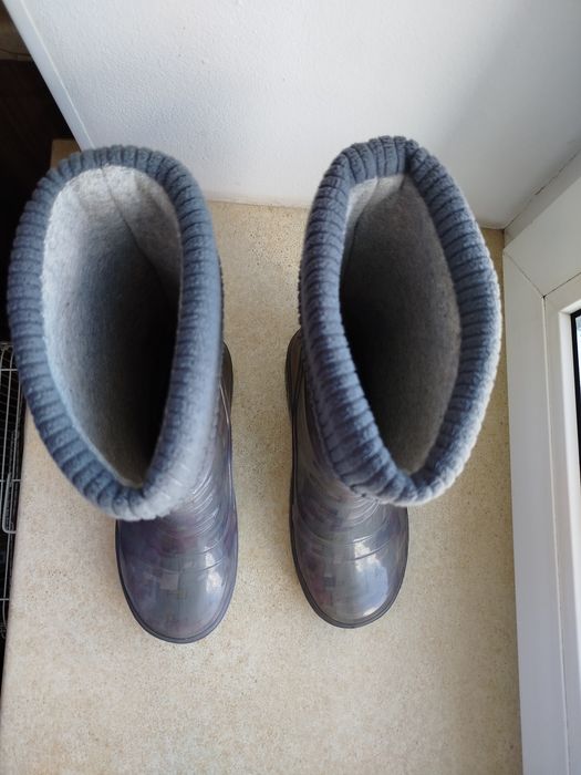 Резинові чоботи утеплені дитячі, 32 розмір, гумові чобітки