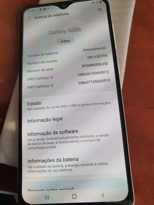 Smartphone Samsung Galáxy A30 S