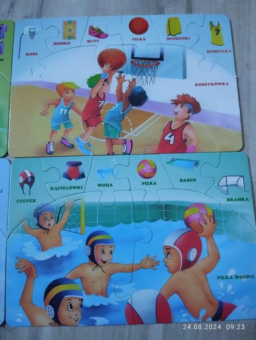 Puzzle edukacyjne sport