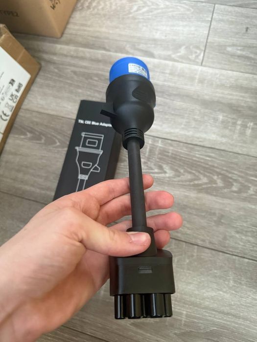 АКЦІЙНА ЦІНА‼️Хвіст адаптер 32А Синій Тесла GEN 2 adapter Tesla 16a перехідник оригінальна Тесла зарядка GEN 2/3 Америка