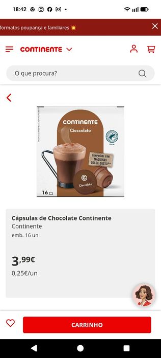 Chocolate dulce Gusto compatíveis