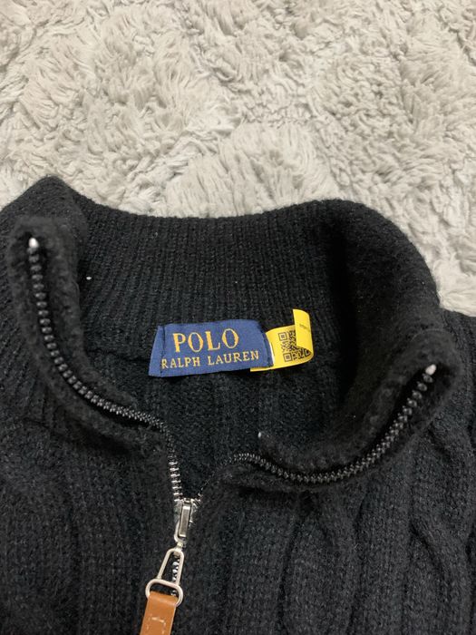 Sweter Polo Ralph Lauren czarny z zamkiem rozmiar M
