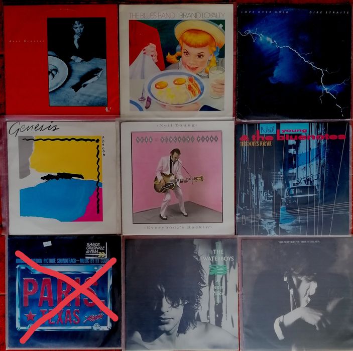 LPs, maxis e singles em vinil, e CDS