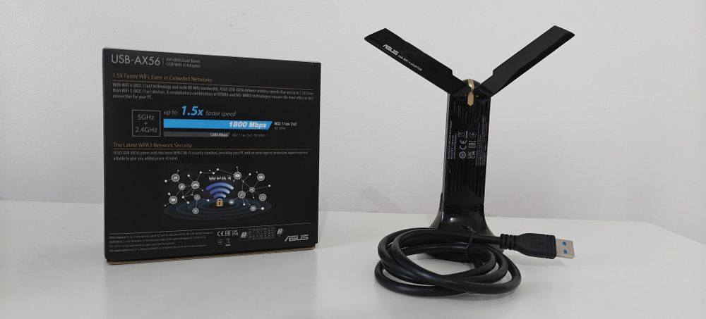 Adaptador Wi-Fi 6 ASUS USB-AX56 | Como Novo com Caixa