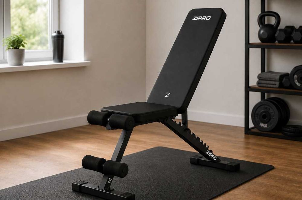 NOWA Ławeczka Treningowa Solidna Ławka do Wyciskania Regulowana Składana Ławeczka do Ćwiczeń Brzucha na Siłowni Ławka Sprzęt Fitness