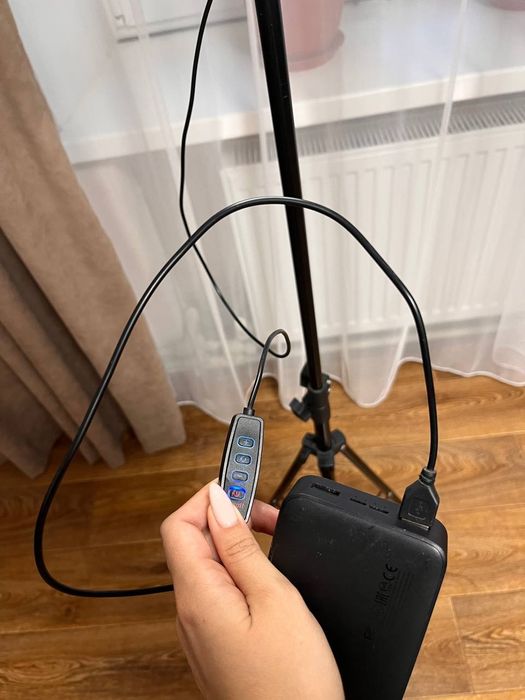 Кільцева лампа з тримачем для телефону та штативом (Набір для блогера)