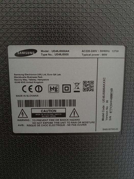 Samsung Smart TV 48" Full HD UE48J5500AK – Bom Estado