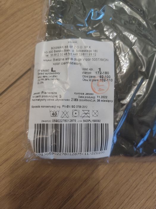 Bielizna letnia długa wzór 505T/MON   L