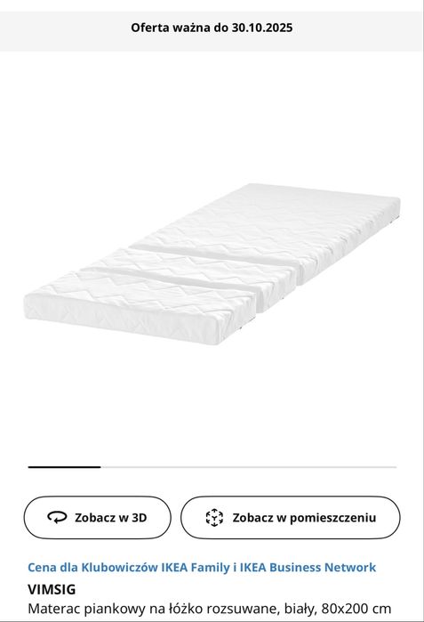 Materac ikea vimsig