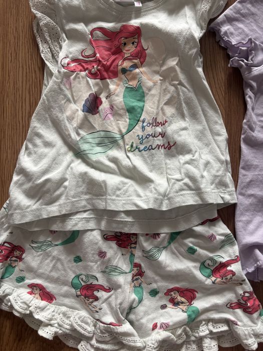 zestaw piżam H&M, Pepko Smerf Elsa Ariel r 116-122