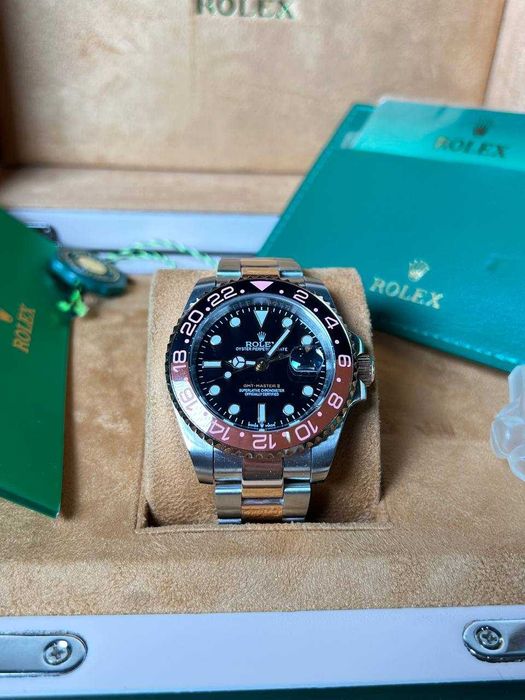 Годинник Rolex GMT-Master II чорно-червоний