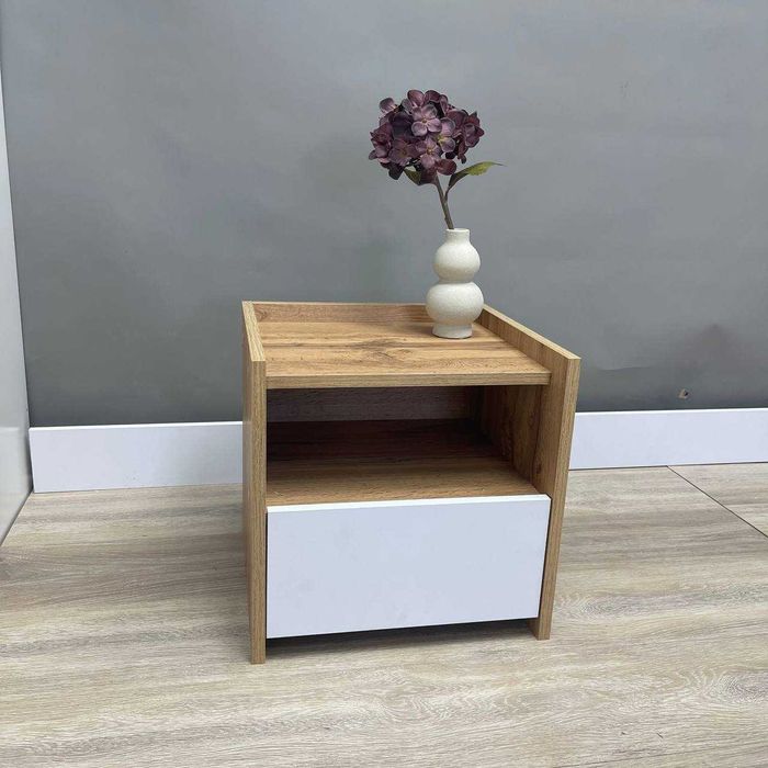 Приліжкова тумба Ніка,Бетон,1шухляда,біля ліжка,в спальню,прикроватна