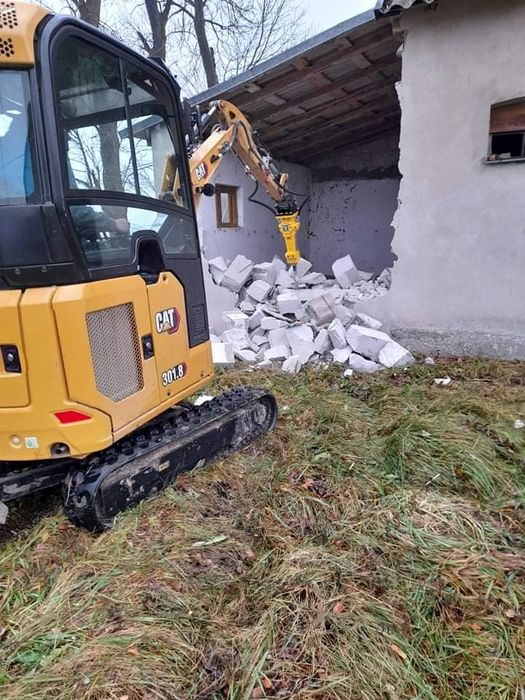 Usługi Minikoparką Miniładowarką glebogryzarka separacyjna odśnieżanie