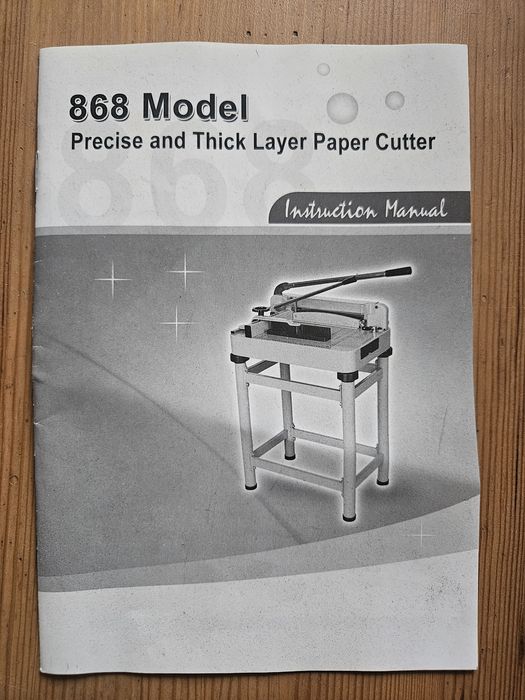Gilotyna do papieru A3 model 868