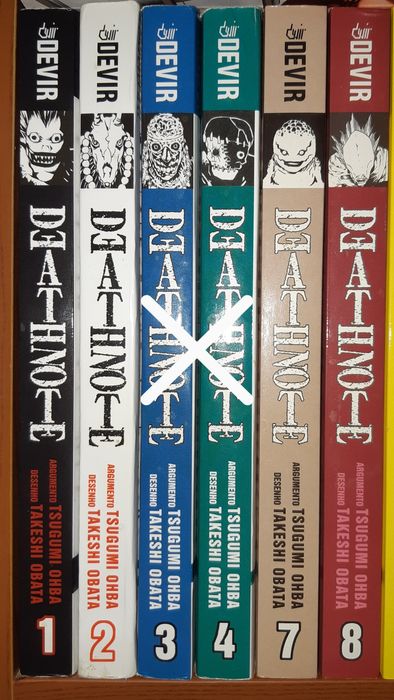 Death Note, Volumes 1, 2, 7 e 8 (Português)