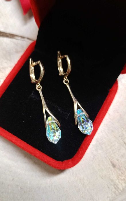 Złote kolczyki wiszące  p.585/3,97g