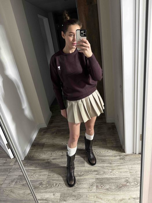 Свитер в стиле Ами амі Paris темный шоколад