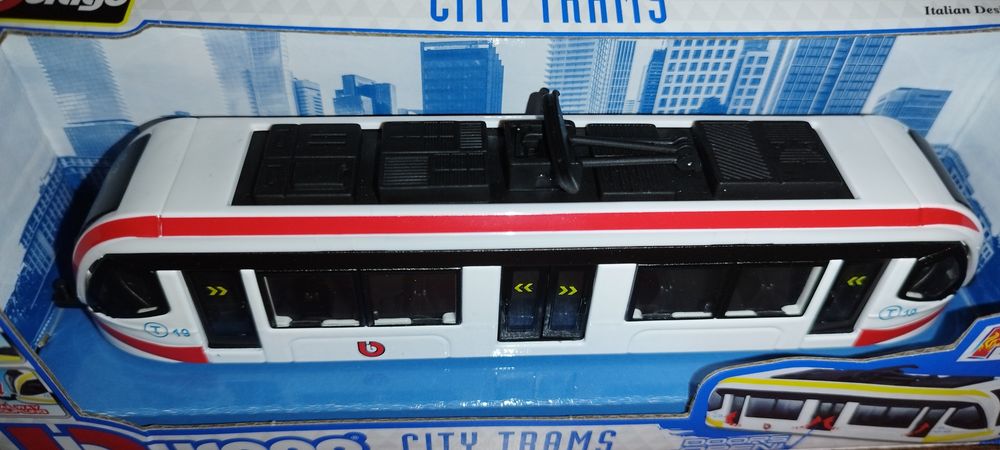 Bburago Street Fire City Tram Red tramwaj Burago.