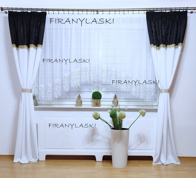 Firana 400x150 szeroka gipiura firanka łuk firany