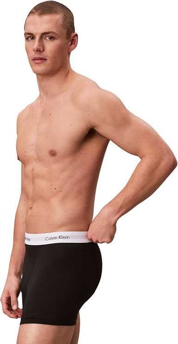 CALVIN KLEIN 3-pak Bokserki Męskie Bawełna Elastyczne Czarny/Biały XL