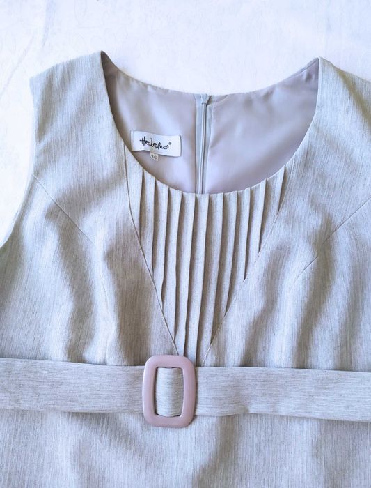 Zestaw komplet sukienka bez rękawów marynarka żakiet plus size Helena