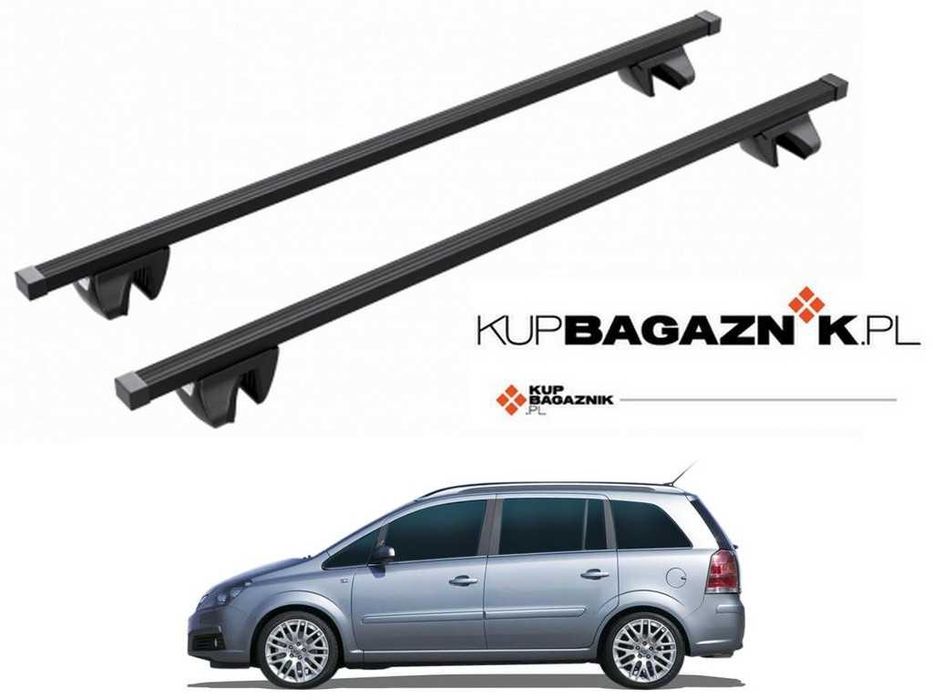 Bagażnik dachowy Opel Zafira B 2005 do 2011 bazowy belki relingi dach