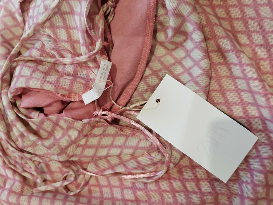 Długa sukienka zara suknia midi maxi na lato plażowa L 40