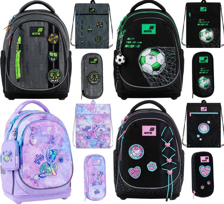Рюкзак Kite Education SET 724S шкільний набір пенал сумка Pets Pretty Pixel