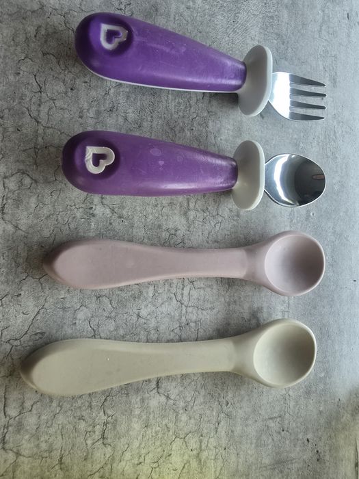 Zestaw do karmienia BLW talerzyk, kubek 360', sztućce dziecięce, slini