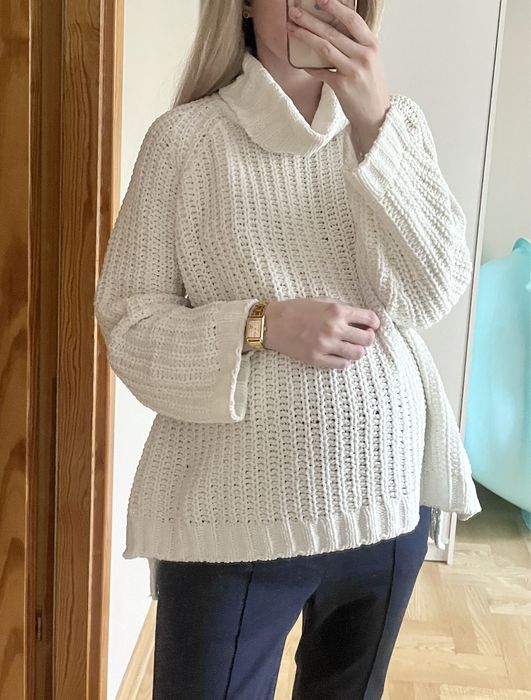 Golf kremowy xl luźny miekki