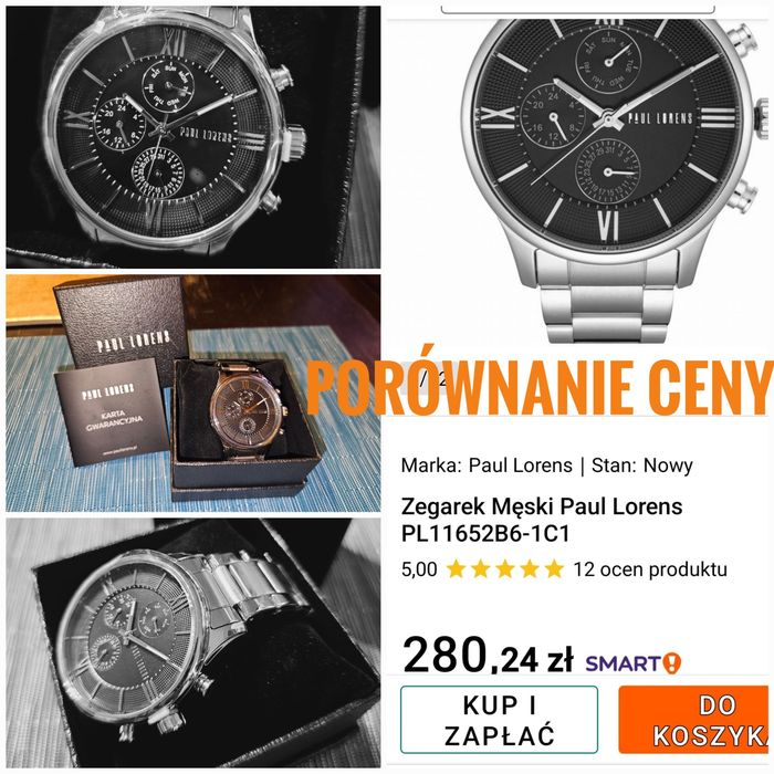 NOWY!!! Zegarek Męski Paul Lorens