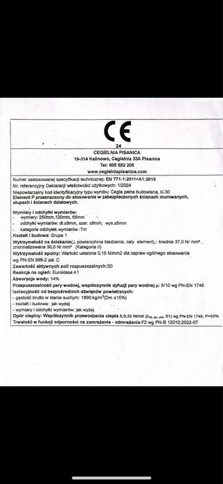 Cegla pełna czerwona