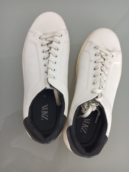 Tenis sapatilhas  - brancas	Zara	Em muito bom estado	Tamanho 41