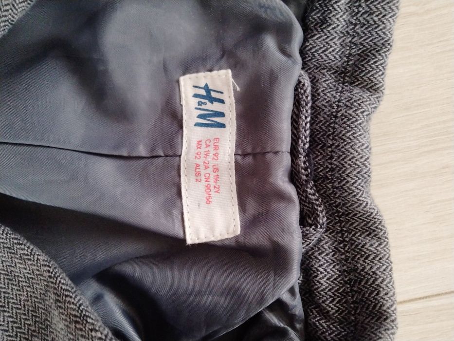 Marynarka chłopiec H&M 92 szary melanż, ciemna wesele