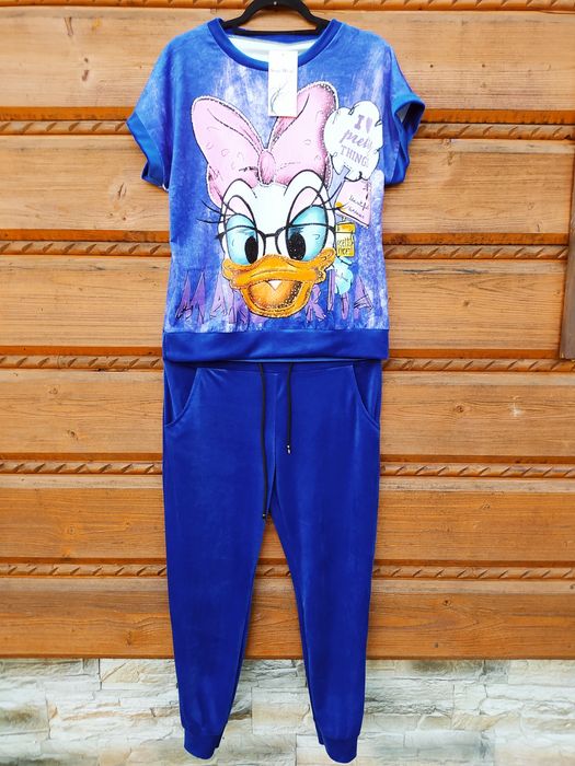 Okazja! Przepiękny welurowy komplet "Daisy" Disneya Made In Italy r. 38/40/42/44/46 Uniwersalny