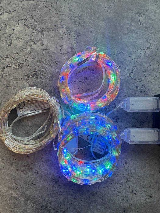 Гірлянда (різнокольорова) 30 метрів. 300 ламп. 8 режимів. від USB
