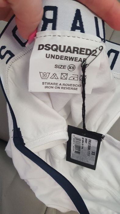 Dsquared2 slipy meskie bawełniane z logo Icon nowe xs