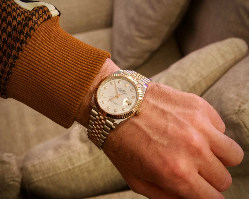 Rolex Datejust 41 mm MOP Diamond Dial Steel and Rose Gold