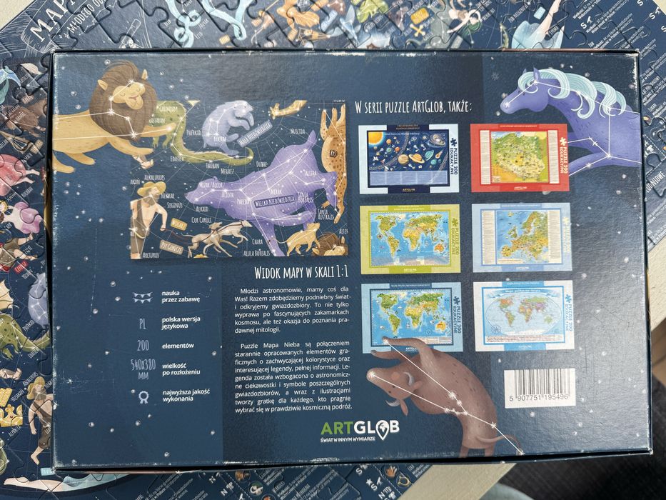 Puzzle ArtGlob 200 Mapa nieba młodego odkrywcy