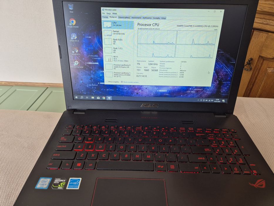 Laptop Gamingowy ASUS ROG