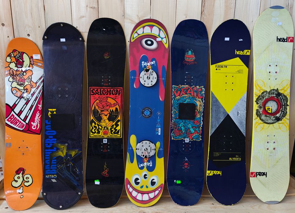 3x Deski snowboardowe JR, pakiet snowboardowy