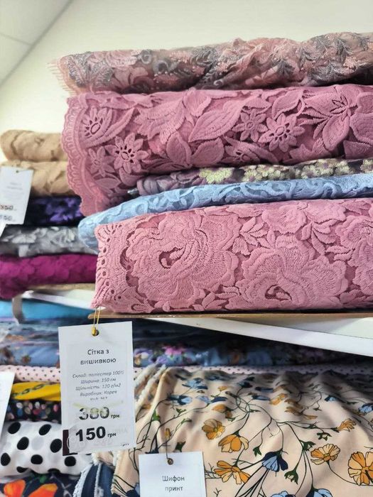 Сітка з вишивкою, гіпюр