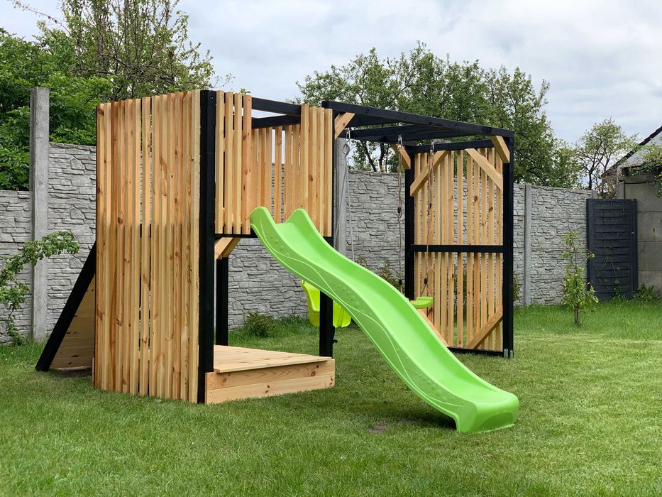 PROMOCJA - Plac zabaw - Maja - Drewniany - Lamele - Nowoczesny